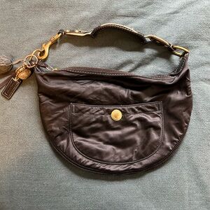 satin Coach shoulder bag